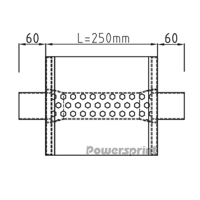 Short-Box oval, einflutig